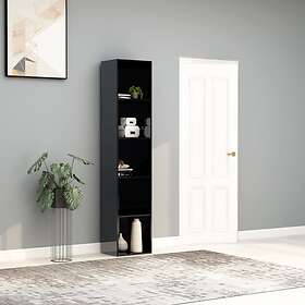 vidaXL Book Cabinet High Gloss Grey 40x30x189 cm Chipboard