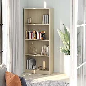 vidaXL 4-Tier Book Cabinet Sonoma Oak 60x24x142 cm Chipboard