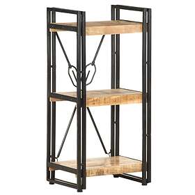 vidaXL 3-Tier Bookcase 40x30x80 cm Solid Mango Wood