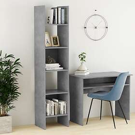 vidaXL Book Cabinet Concrete Grey 40x35x180 cm Chipboard