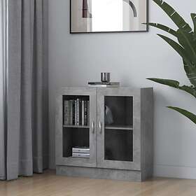 vidaXL Vitrine Cabinet Concrete Grey 82.5x30.5x80 cm Chipboard