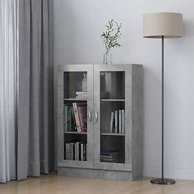 vidaXL Vitrine Cabinet Concrete Grey 82.5x30.5x115 cm Chipboard