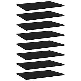 vidaXL Bookshelf Boards 8 pcs Black 60x40x1.5 cm Chipboard