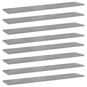 vidaXL Bookshelf Boards 8 pcs Concrete Grey 100x20x1.5 cm Chipboard