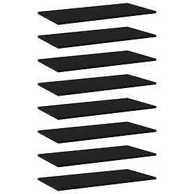 vidaXL Bookshelf Boards 8 pcs Black 80x40x1.5 cm Chipboard