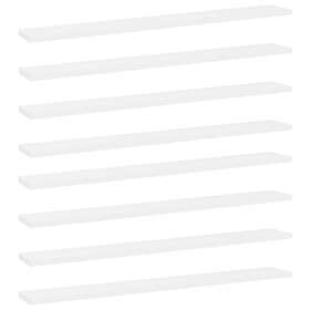 vidaXL Bookshelf Boards 8 pcs White 80x10x1.5 cm Chipboard
