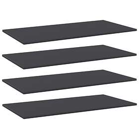 vidaXL Bookshelf Boards 4 pcs Grey 80x30x1.5 cm Chipboard
