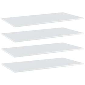 vidaXL Bookshelf Boards 4 pcs High Gloss White 80x20x1.5 cm Chipboard