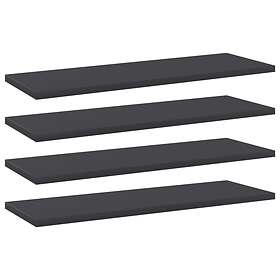 vidaXL Bookshelf Boards 4 pcs Grey 60x20x1.5 cm Chipboard
