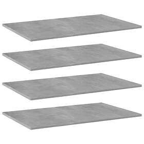 vidaXL Bookshelf Boards 4 pcs Concrete Grey 80x50x1.5 cm Chipboard