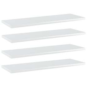 vidaXL Bookshelf Boards 4 pcs High Gloss White 60x20x1.5 cm Chipboard