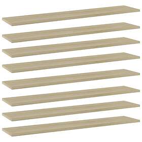 vidaXL Bookshelf Boards 8 pcs Sonoma Oak 100x20x1.5 cm Chipboard