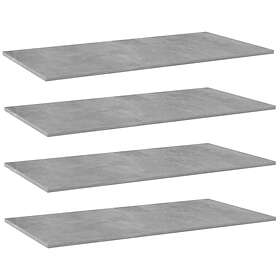 vidaXL Bookshelf Boards 4 pcs Concrete Grey 100x50x1.5 cm Chipboard