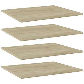 vidaXL Bookshelf Boards 4 pcs Sonoma Oak 60x50x1.5 cm Chipboard