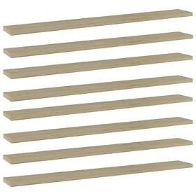 vidaXL Bookshelf Boards 8 pcs Sonoma Oak 80x10x1.5 cm Chipboard