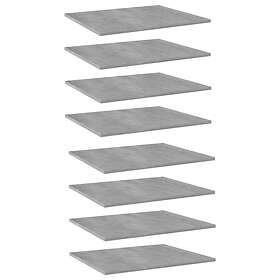 vidaXL Bookshelf Boards 8 pcs Concrete Grey 60x50x1.5 cm Chipboard