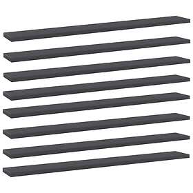 vidaXL Bookshelf Boards 8 pcs Grey 80x10x1.5 cm Chipboard