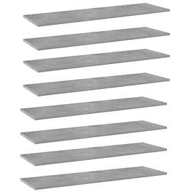 vidaXL Bookshelf Boards 8 pcs Concrete Grey 100x30x1.5 cm Chipboard