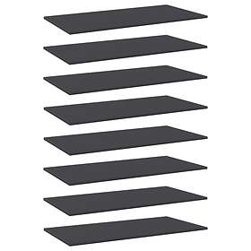 vidaXL Bookshelf Boards 8 pcs Grey 80x20x1.5 cm Chipboard