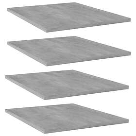 vidaXL Bookshelf Boards 4 pcs Concrete Grey 40x50x1.5 cm Chipboard
