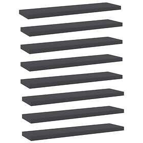 vidaXL Bookshelf Boards 8 pcs Grey 40x10x1.5 cm Chipboard