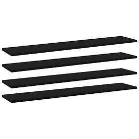 vidaXL Bookshelf Boards 4 pcs Black 100x20x1.5 cm Chipboard