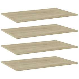 vidaXL Bookshelf Boards 4 pcs Sonoma Oak 80x50x1.5 cm Chipboard