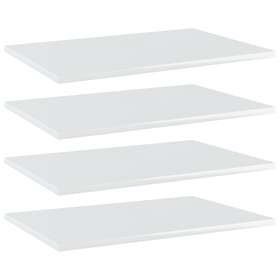 vidaXL Bookshelf Boards 4 pcs High Gloss White 60x40x1.5 cm Chipboard