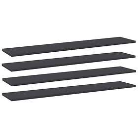 vidaXL Bookshelf Boards 4 pcs Grey 100x20x1.5 cm Chipboard