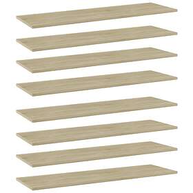 vidaXL Bookshelf Boards 8 pcs Sonoma Oak 100x30x1.5 cm Chipboard