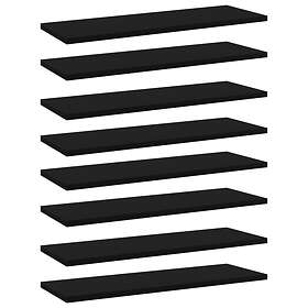 vidaXL Bookshelf Boards 8 pcs Black 60x20x1.5 cm Chipboard