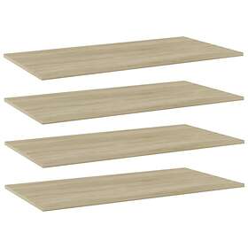 vidaXL Bookshelf Boards 4 pcs Sonoma Oak 100x50x1.5 cm Chipboard