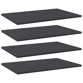 vidaXL Bookshelf Boards 4 pcs Grey 60x40x1.5 cm Chipboard
