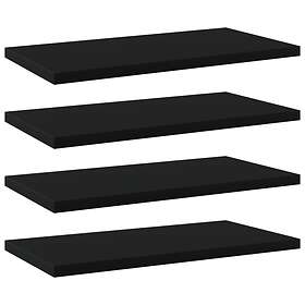 vidaXL Bookshelf Boards 4 pcs Black 40x20x1.5 cm Chipboard