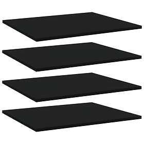 vidaXL Bookshelf Boards 4 pcs Black 60x50x1.5 cm Chipboard
