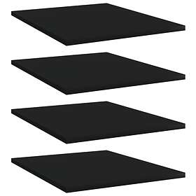 vidaXL Bookshelf Boards 4 pcs Black 40x50x1.5 cm Chipboard