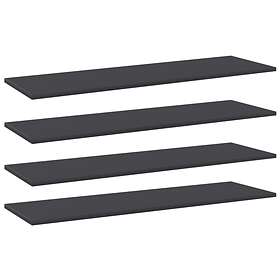 vidaXL Bookshelf Boards 4 pcs Grey 100x30x1.5 cm Chipboard
