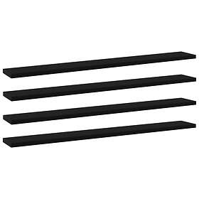 vidaXL Bookshelf Boards 4 pcs Black 80x10x1.5 cm Chipboard