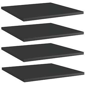 vidaXL Bookshelf Boards 4 pcs High Gloss Black 40x40x1.5 cm Chipboard