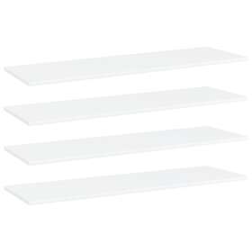 vidaXL Bookshelf Boards 4 pcs White 100x30x1.5 cm Chipboard