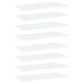 vidaXL Bookshelf Boards 8 pcs White 80x20x1.5 cm Chipboard