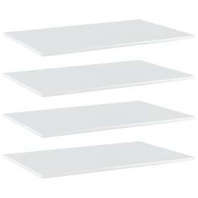 vidaXL Bookshelf Boards 4 pcs High Gloss White 80x50x1.5 cm Chipboard