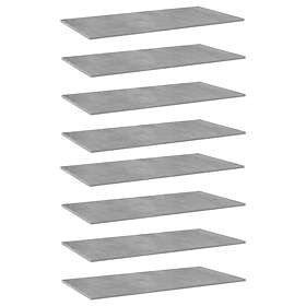vidaXL Bookshelf Boards 8 pcs Concrete Grey 80x30x1.5 cm Chipboard
