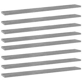 vidaXL Bookshelf Boards 8 pcs Concrete Grey 80x10x1.5 cm Chipboard