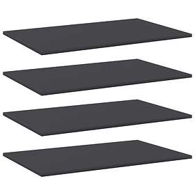 vidaXL Bookshelf Boards 4 pcs Grey 80x50x1.5 cm Chipboard