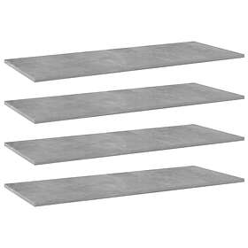 vidaXL Bookshelf Boards 4 pcs Concrete Grey 100x40x1.5 cm Chipboard