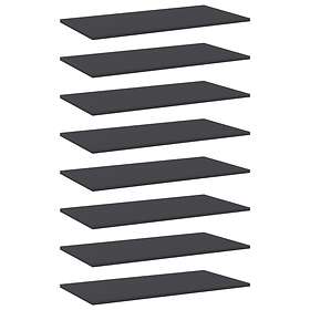 vidaXL Bookshelf Boards 8 pcs Grey 80x40x1.5 cm Chipboard