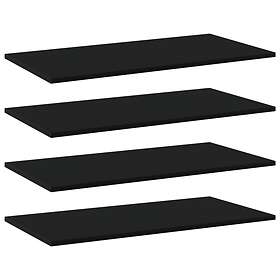 vidaXL Bookshelf Boards 4 pcs Black 80x40x1.5 cm Chipboard