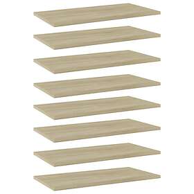 vidaXL Bookshelf Boards 8 pcs Sonoma Oak 60x30x1.5 cm Chipboard