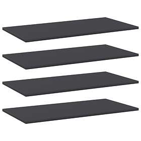 vidaXL Bookshelf Boards 4 pcs Grey 80x40x1.5 cm Chipboard